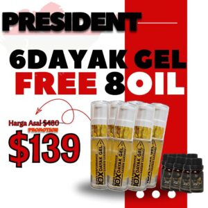 PAKEJ 6 DAYAK GEL $139